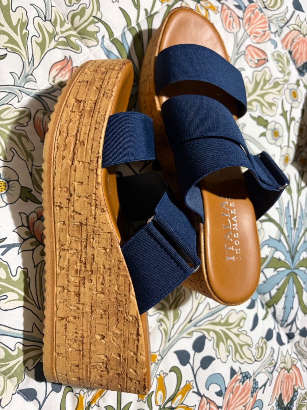 Blue wedge sandals - Picture 3 of 3